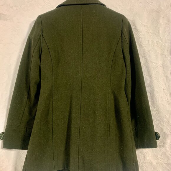 H & M Pea Coat in olive Green (KM0075) - Picture 3 of 3